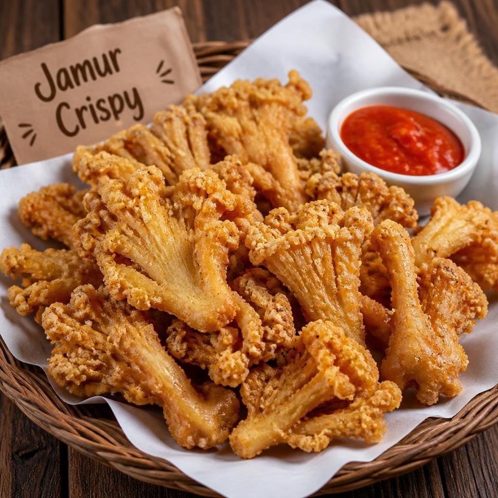 Jamur Crispy Warkop 88 dengan tekstur renyah dan rasa gurih